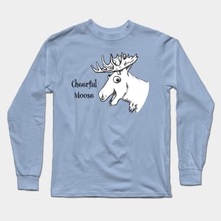 Cheerful Moose Long Sleeve T-Shirt